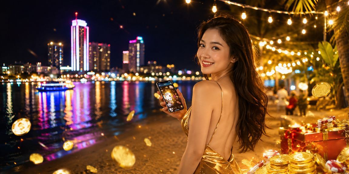 Người chơi tại Nha Trang tham gia trò chơi bài tại chợ đêm kết hợp nền tảng trực tuyến